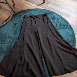 Zara Black Wide Leg Pants with High-Waisted Design